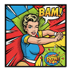 Pop Art Superheroine Powerful