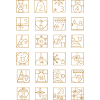 Advent Calendar Gold Checkered Geometric Pattern