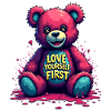 Love Yourself First Teddybär Graffiti