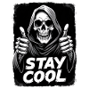Stay Cool Grim Reaper Skull
