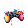 Gamer Pause Controller Farbexplosion