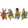 Capybara Dancing Christmas Lights
