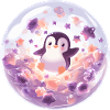 Penguin in bubble ball
