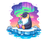 Pinguin am Polarlicht Drink