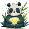 Panda Heart Lamp