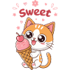 Kawaii Sweet Glazed Kitten