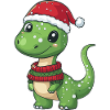 Dinosaur brontosaurus Christmas Xmas