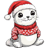 Robbe Tier Weihnachten Xmas
