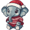Elephant Christmas Xmas