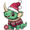 Dinosaur triceratops Christmas Xmas