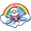 Dragonfly Santa Claus Christmas
