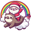 Sloth Santa Claus Christmas