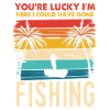 Fischerei Retro Sunset Silhouette