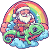 Chameleon Santa Claus Christmas