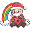 Ladybug Santa Claus Christmas