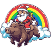 Pig Santa Claus Christmas Wild Boar