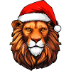 Lion Santa Claus