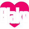 J’aime Blake Coeur rose J’aime Blake