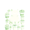 Funny Plant Succulent Cactus Cat