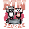 Funny Opossum and Raccoon