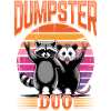 Funny Opossum and Raccoon