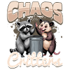 Funny Opossum and Raccoon