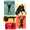 Power blocks: Fitness silhouettes