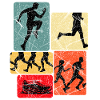 Running Joy Silhouettes Mosaic
