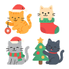 Weihnachtskatzen: Bunte Katzen-Ausgaben