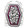 Flower frame in magenta frame