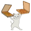 Pizza Paws Cat Juggling Pies