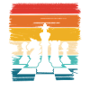 Rainbow Chess Pieces Silhouette
