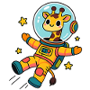 Kawaii Astronaut Giraffe