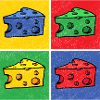 Käse Pop-Art Popart Käsestück Käseecke