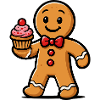 Gingerbread Man Cupcake Cartoon