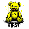 Love Yourself First Teddy Bear Graffiti