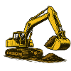 Bagger im Staub