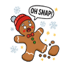 Oh Snap! Funny Christmas Gingerbread