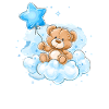 Teddy on Clouds Balloon