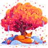 Fuchs unter Herbstbaum