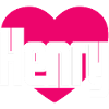 J’aime Henry Coeur Rose J’aime Henry