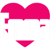 J’aime Emma Coeur rose J’aime Emma