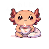 Cute Axolotl Tea Pun Tealotl