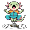 Axolotl Zen in meditation