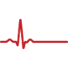 Red Ecg Line Icon 
