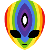Prismatic Rainbow Alien