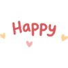 Happy Hearts Typo Print