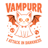 Vampurr – Cute Vampire Cat Halloween Graphic