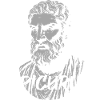 Epicurus Portrait in Bold Brushstyle