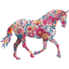 Pferd Blumen Muster